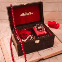 rose and musical box